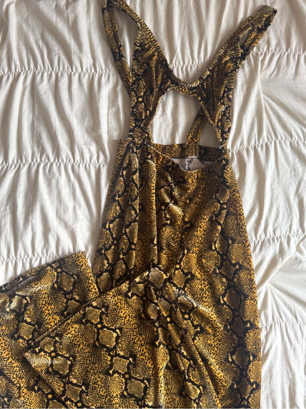 Yellow velvet Shop the Creatures Rattlesnake Jumpsuit